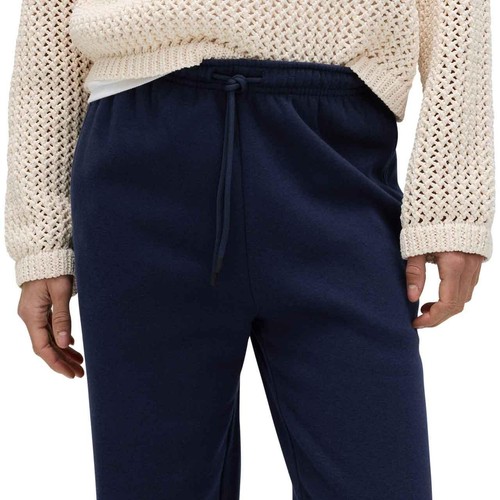 M&S Womens Cotton Rich Cuffed Joggers, 16 Extra Short, Navy