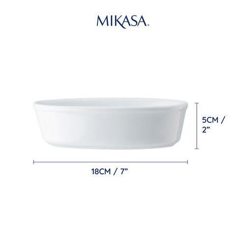Mikasa Chalk Porcelain Oval Pie Dish