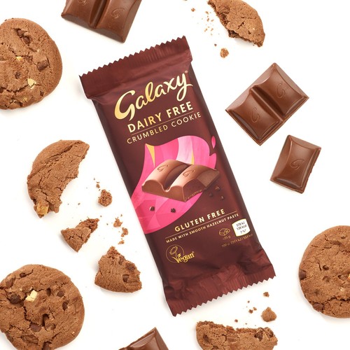 Galaxy Vegan Dairy Free Smooth Crumbled Cookie Chocolate