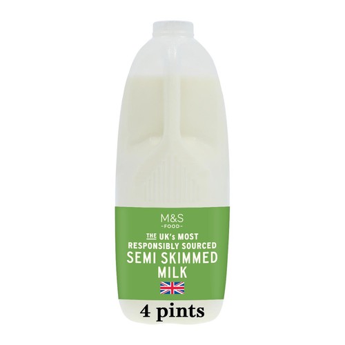 M&S Select Farms British Semi Skimmed Milk 4 Pints