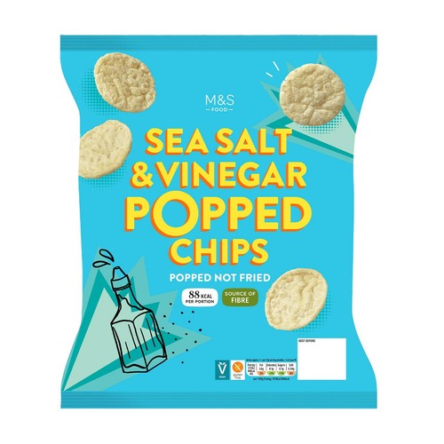 M&S Sea Salt & Vinegar Popped Potato Chips