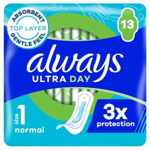 Always FlexProtect Sanitary Towels Normal (Size 1) with Wings 12 Pads, Unscented