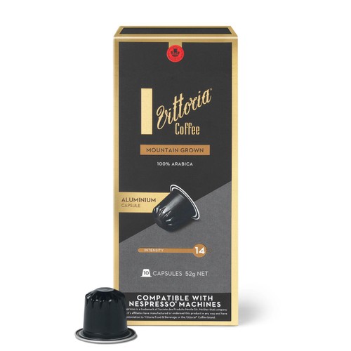Vittoria Espresso Mountain Grown Aluminium Nespresso Compatible Capsules