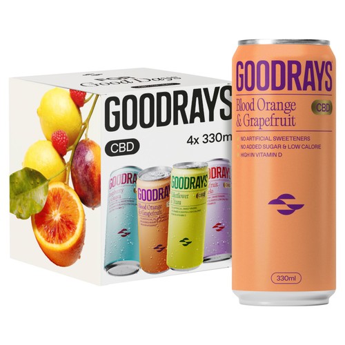 Goodrays CBD Drinks - Four Flavour Mixpack