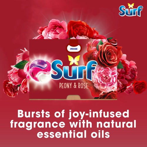 Surf Peony & Rose 3 in 1  Laundry Washing Detergent Capsules 15 Washes