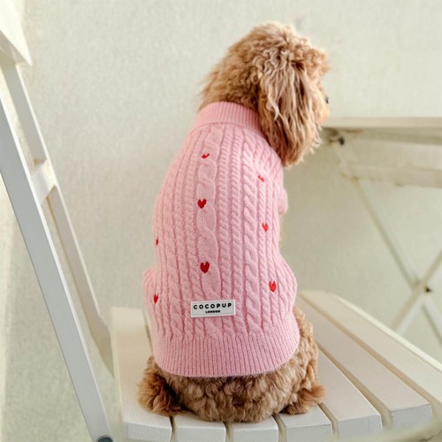 Cocopup Pink Heartstrings Jumper for Dog - XS