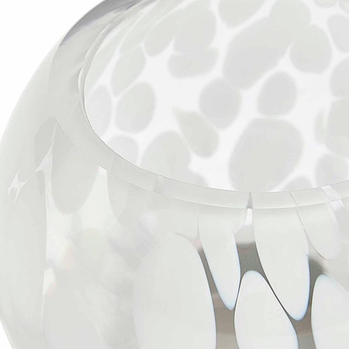 M&S Confetti Glass Tealight Holder, One Size, White