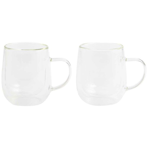 M&S Double Wall Mugs, 2 pack