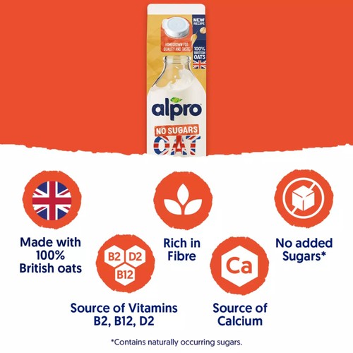 Alpro Oat No Sugar Chilled Dairy Free Drink