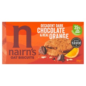 Nairn's Oat Biscuits Decadent Dark Chocolate & Real Orange 200g