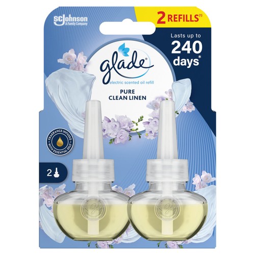 Glade Plug In Twin Refill, Electric Scented Oil, Clean Linen