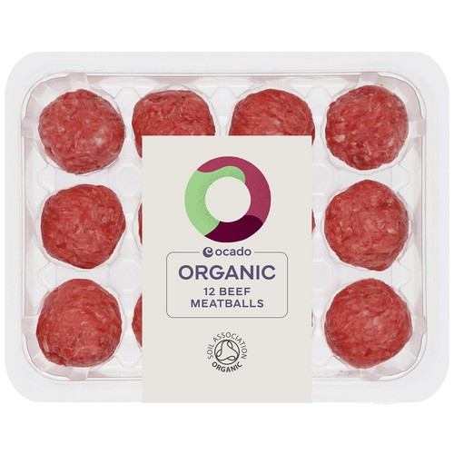 Ocado Organic 12 Beef Meatballs