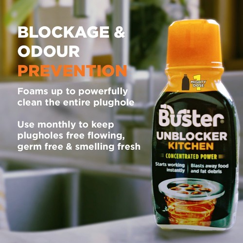 Buster Kitchen Drain Unblocker Mighty 1 Dose