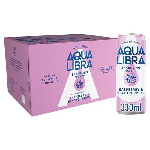 Aqua Libra Raspberry and Blackcurrant Infused Sparkling Water
