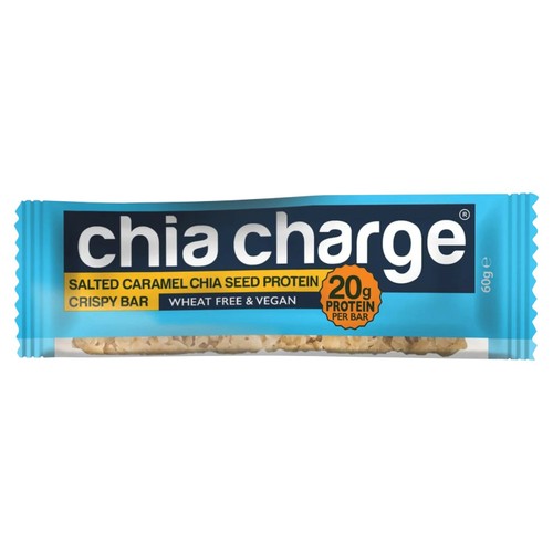 Chia Charge Salted Caramel Chia Seed Protein Crispy Bar 
