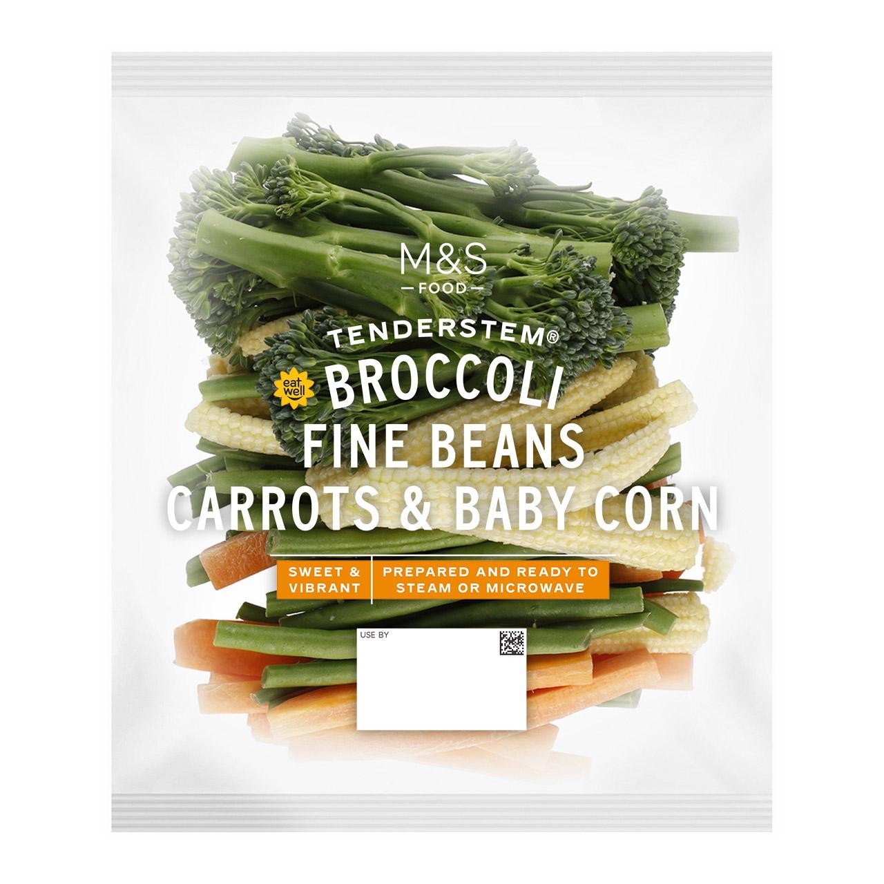 M&S Tenderstem Broccoli Fine Beans Carrots & Baby Corn - Ocado