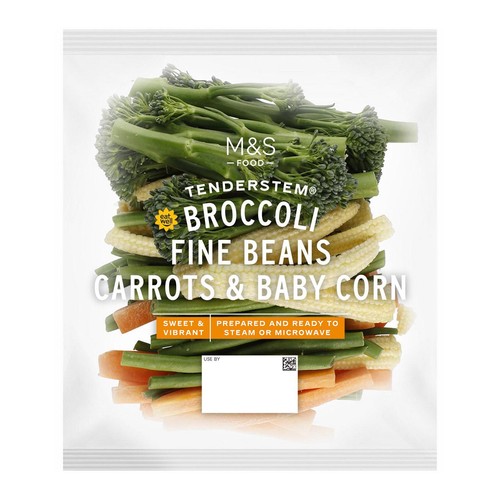 M&S Tenderstem Broccoli Fine Beans Carrots & Baby Corn