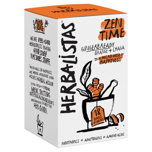 Herbalistas Zen Time Herbal Tea with Gingerbread, Orange & Chaga