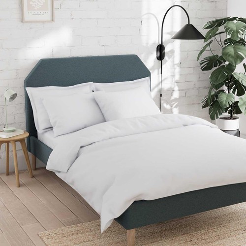 M&S Cotton Rich Duvet Cover, 6 ft, White