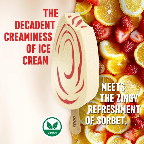 Oppo Refreshed Lemon & Strawberry Low Calorie Sorbetto Sticks
