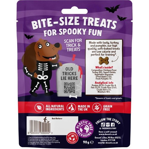 Denzel's Spooky Bones - Duck & Pumpkin Dog Treats