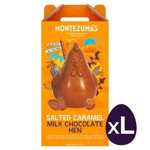 Montezumas Milk Chocolate Salted Caramel Hen with Caramel Mini Eggs