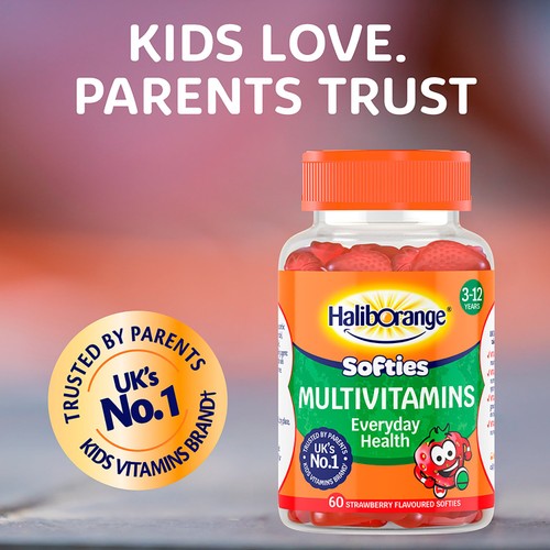 Haliborange Kid's Softies Multivitamins Strawberry Gummies 3-12yrs