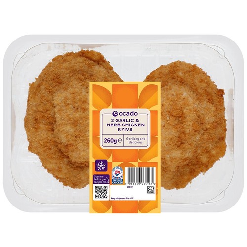 Ocado 2 Garlic & Herb Chicken Kyivs