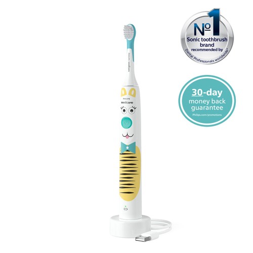 Philips Sonicare for Kids Electric Toothbrush,  Design a Pet Edition, White
