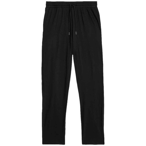 M&S Mens Autograph Supima Cotton Modal Pyjama Bottoms, XL, Black