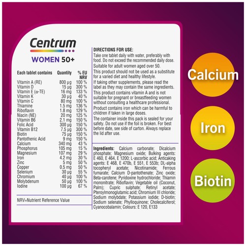 Centrum Women 50+ Multivitamins & Vitamin Tablets