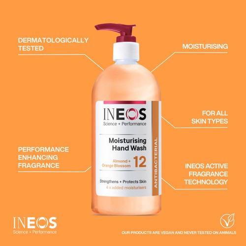 INEOS Moisturising Hand Wash Almond & Orange Blossom