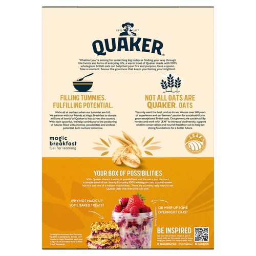 Quaker Oats Jumbo Rolled Oats Porridge Cereal