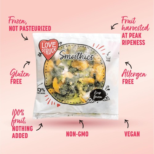 Love Struck Avocado, Mango Spinach and Coconut Smoothie Mix