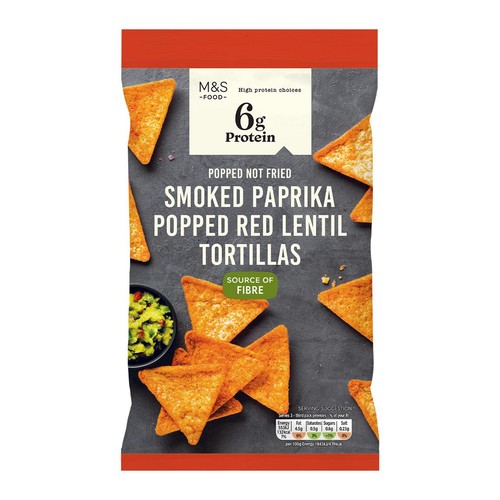M&S Smoked Paprika Popped Red Lentil Tortillas