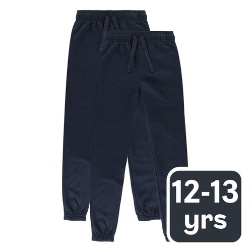 M&S Kids Cotton-Rich Joggers, 12-13 Years, Navy