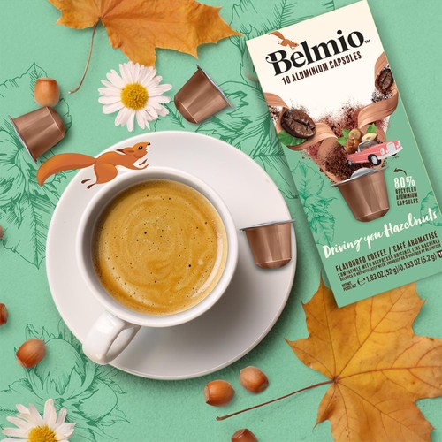 Belmio Driving you Hazelnuts Nespresso compatible Aluminium CoffeePods