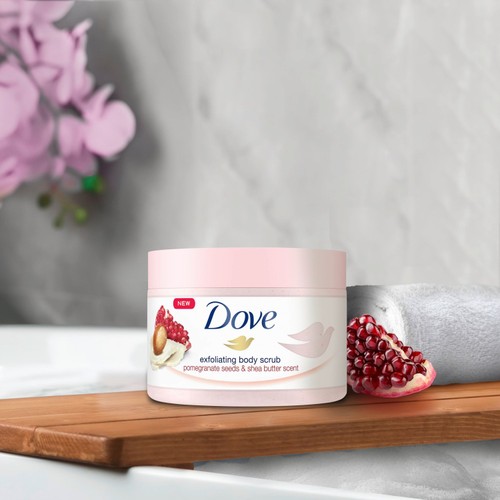 Dove Pomegranate Shower Exfoliating Body Scrub Jar