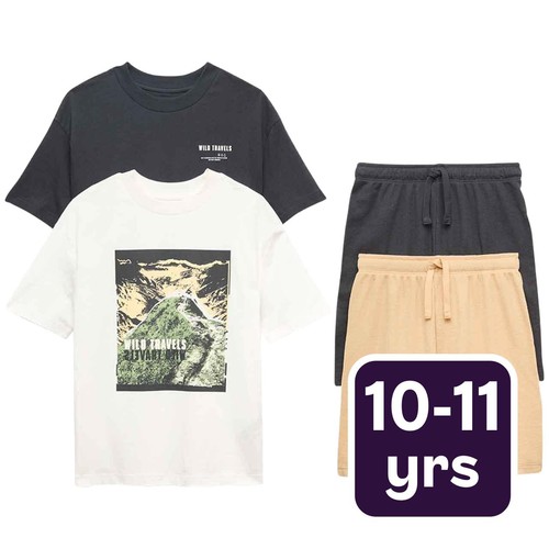 M&S Outdoor Travel Shortie, 10-11 Years, Black