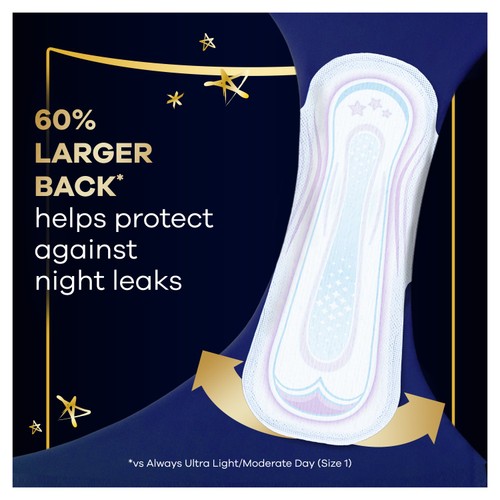 Always Sanitary Towels Ultra Secure Night (Size 4) Wings