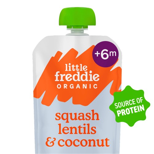 Little Freddie Organic Butternut Squash Baby Food Pouch 6+ Months