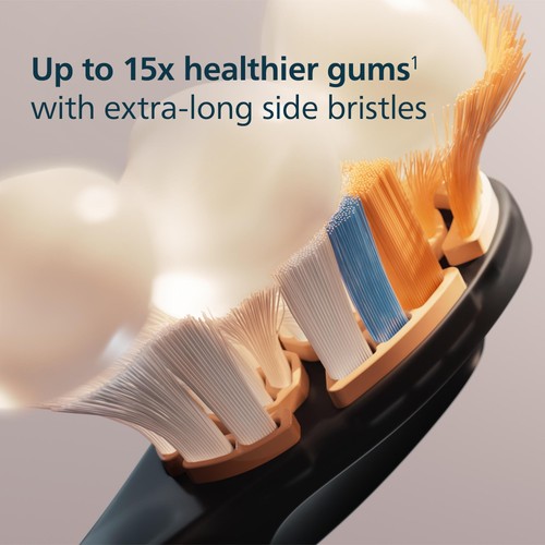 Philips Sonicare Genuine A3 Premium All-in-One Brush Head, Black, 2+1 Pack