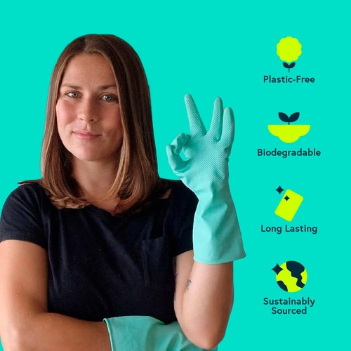Seep Rubber Gloves Medium Plastic Free