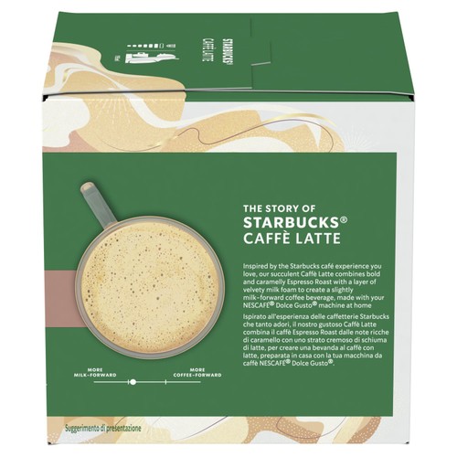 Starbucks Caffe Latte By Nescafe Dolce Gusto, Coffee Pods (12 Servings)