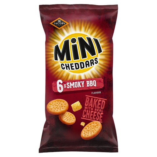 Jacob's Mini Cheddars Smoky BBQ Multipack Baked Snacks