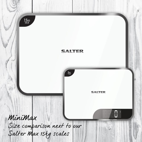 Salter 1064 WHDR Salter Super Clear White Glass Scale