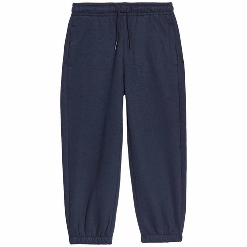 M&S Boys Cotton Rich Plain Joggers, 2-3 Years, Navy