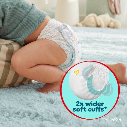 Pampers Premium Protection Nappy Pants, Size 6 (15kg+) Essential Pack