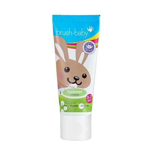 Brush-Baby Applemint Toothpaste, 0-3 Yrs, 50ml Brush-Baby Applemint Toothpaste, 0-3 Yrs, 50ml