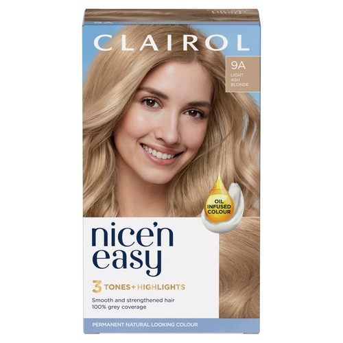 Clairol Nice’n Easy Hair Dye, 9A Light Ash Blonde Clairol Nice’n Easy Hair Dye, 9A Light Ash Blonde